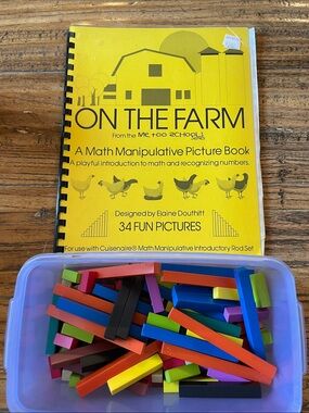 Cuisenaire Math Manipulative Rod Set with On the Farm Work Book